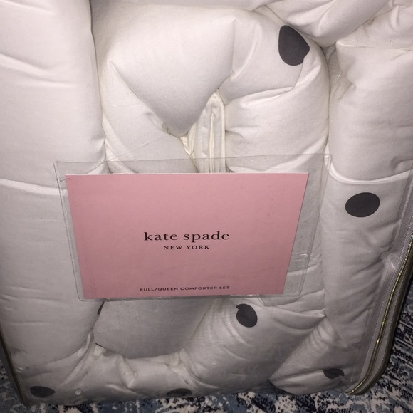 Kate spade grey polka dot full queen comforter set - Picture 4 of 6